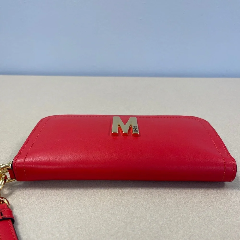 Moschino Couture Red Zip Around Large Wristlet Wallet - NWT - Picture 3 of 13